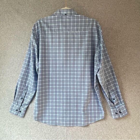 Michael Strahan Plaid Slim Fit No Iron Button Down SHirt sz. Large #AJ - Picture 3 of 9